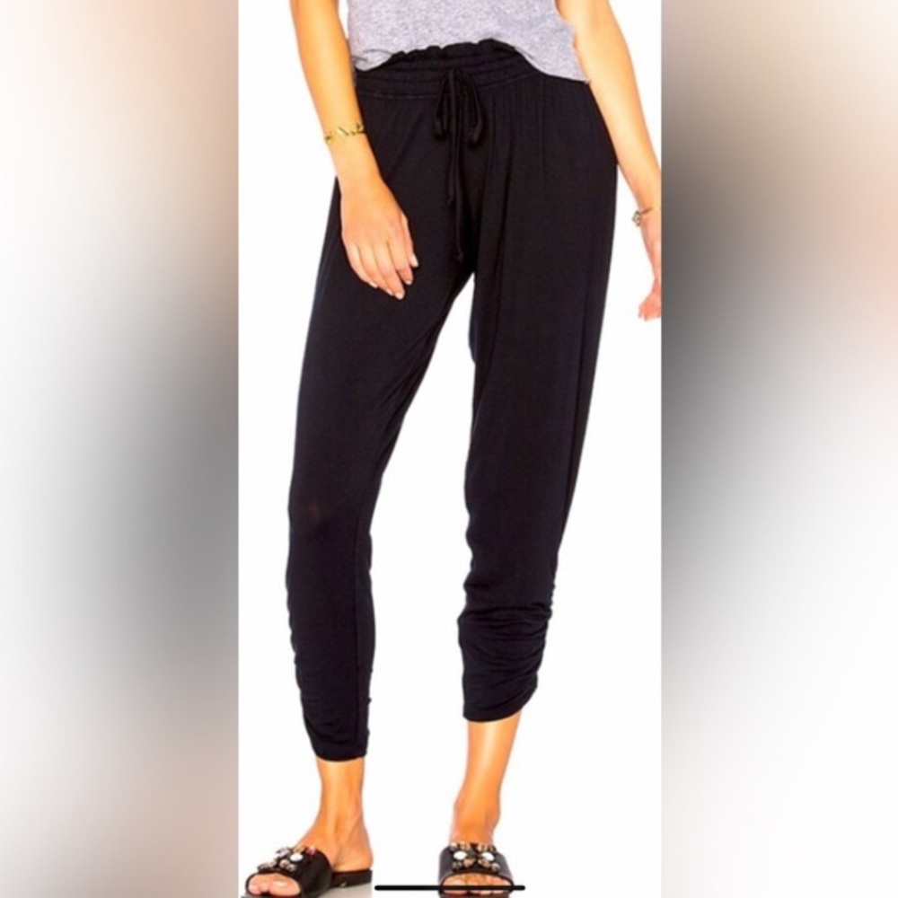 Olympia Theodora from Revolve- Bella ruched, stretchy, black pants - size small